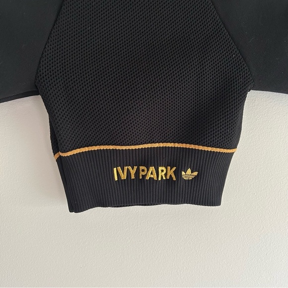 Adidas x IVY PARK Black and Brown Knit Crop Top sz XS - Picture 4 of 7